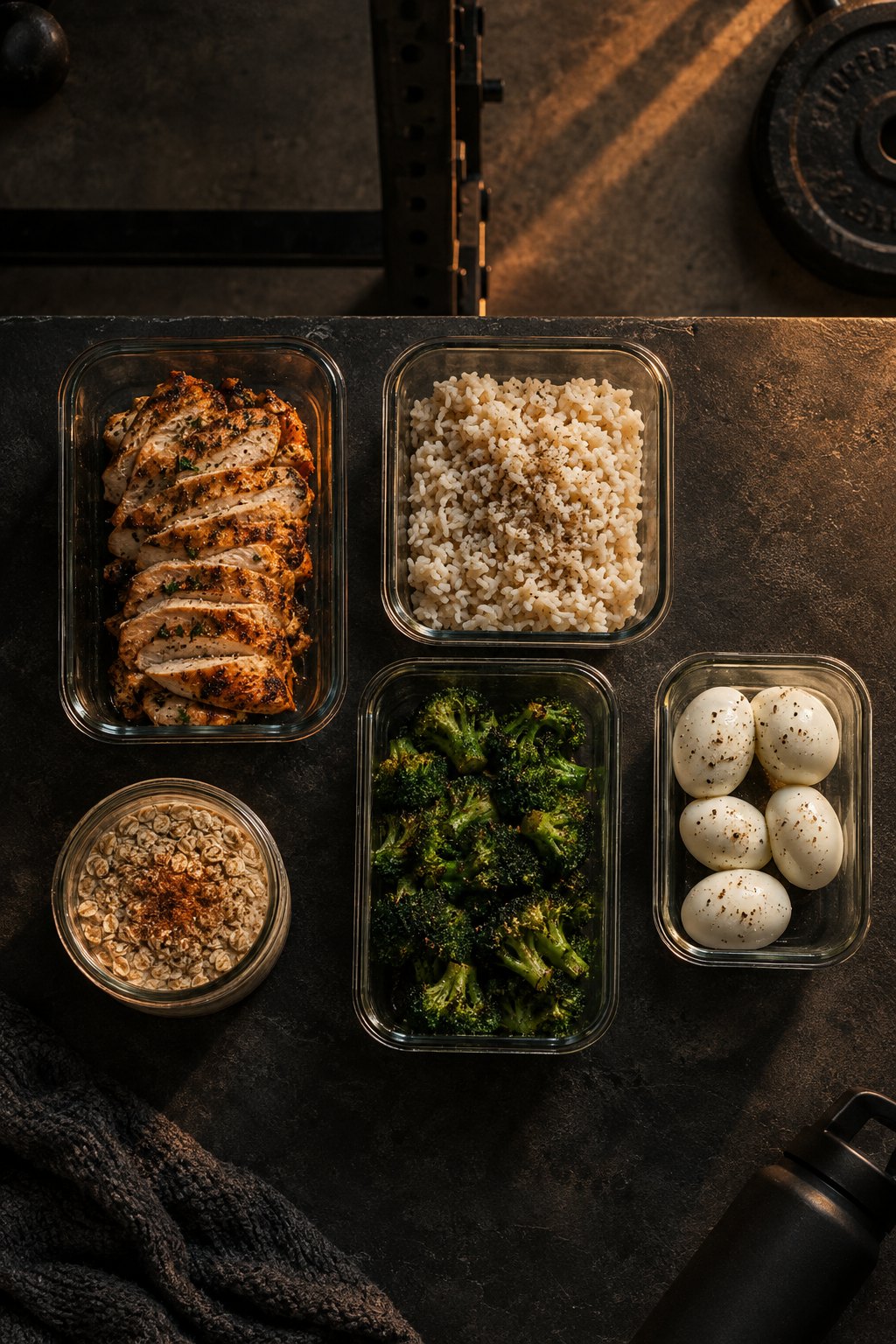 Matlådor med kyckling, ris och broccoli